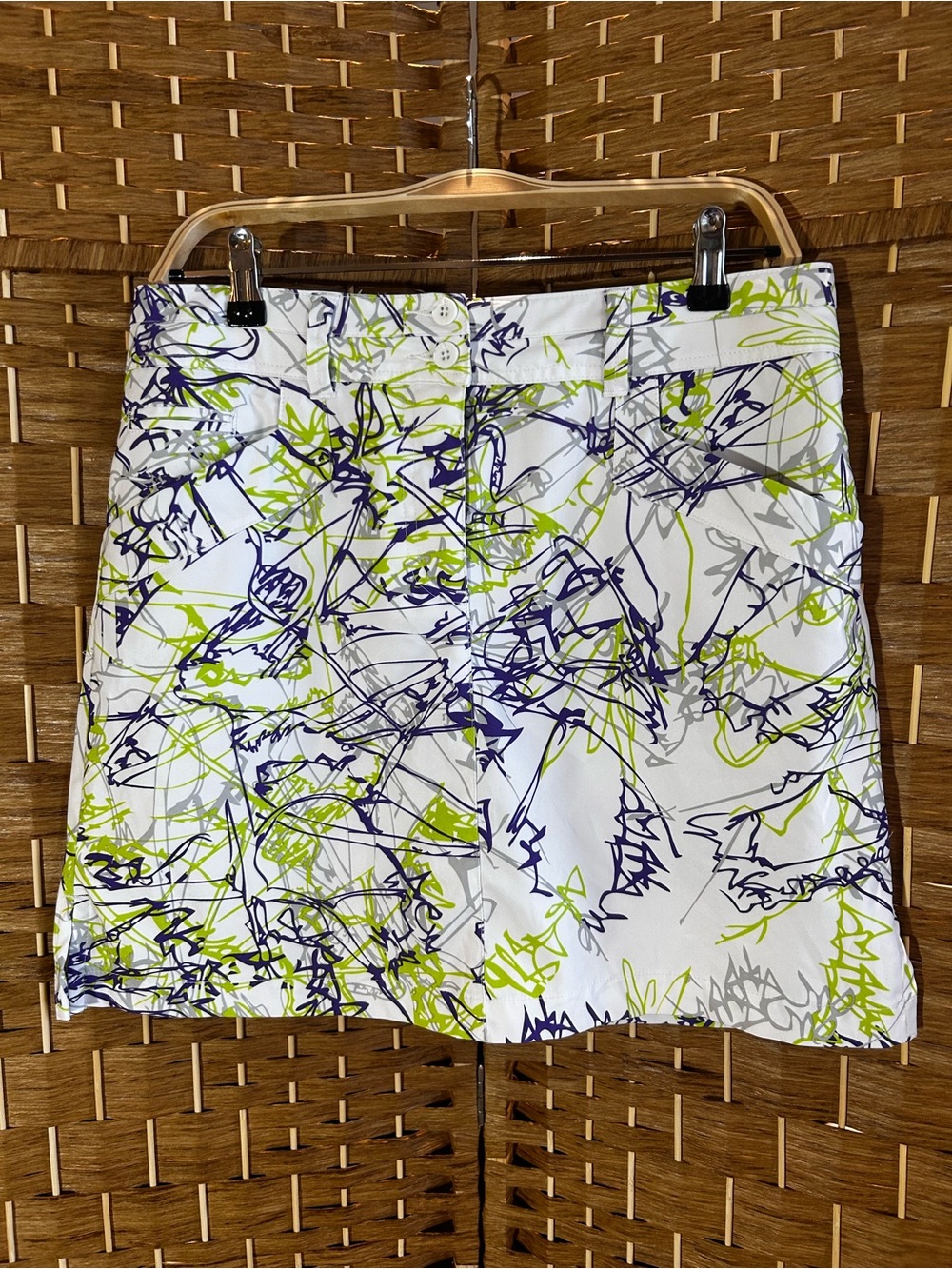 Golf Tennis Pickleball Skort Size 8 NVO Lanctot Abstract Print Purple Sportcore